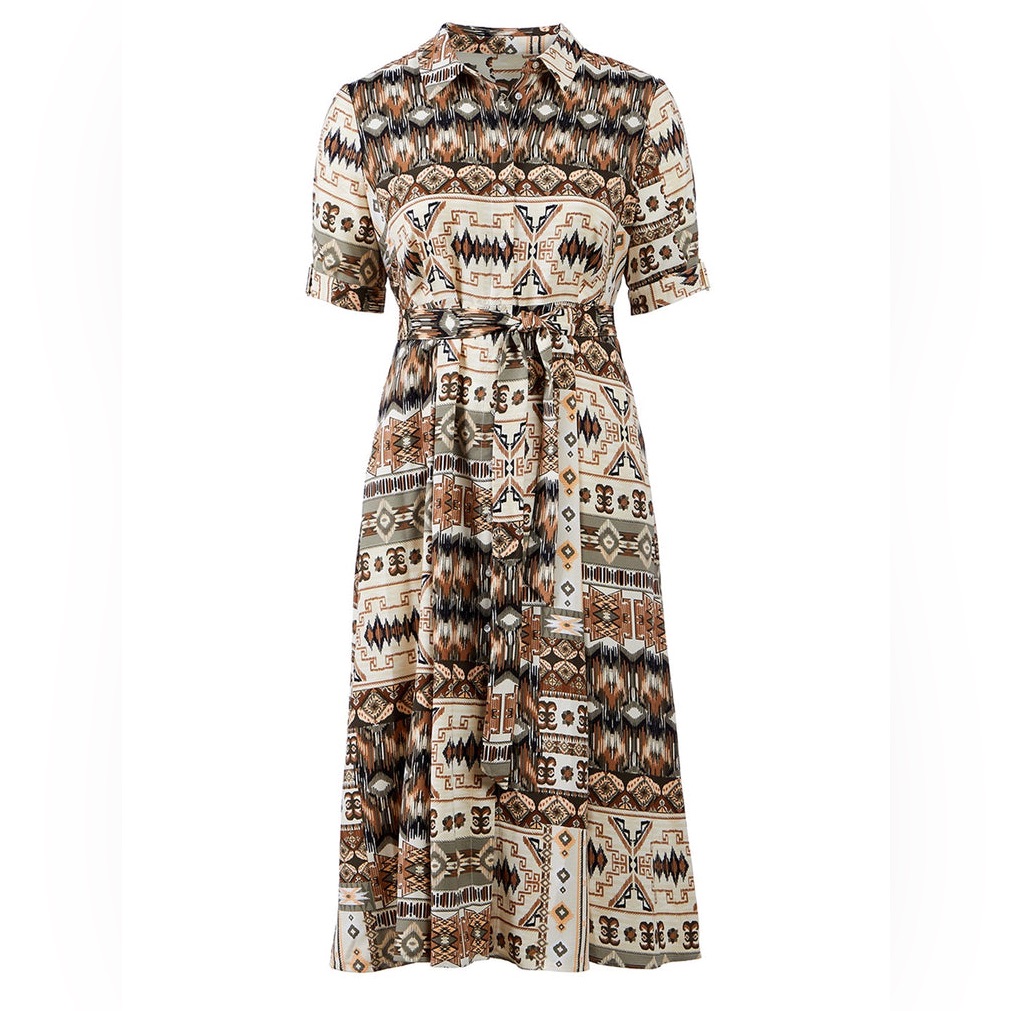 Calvin Klein Patchwork Shirt Dress